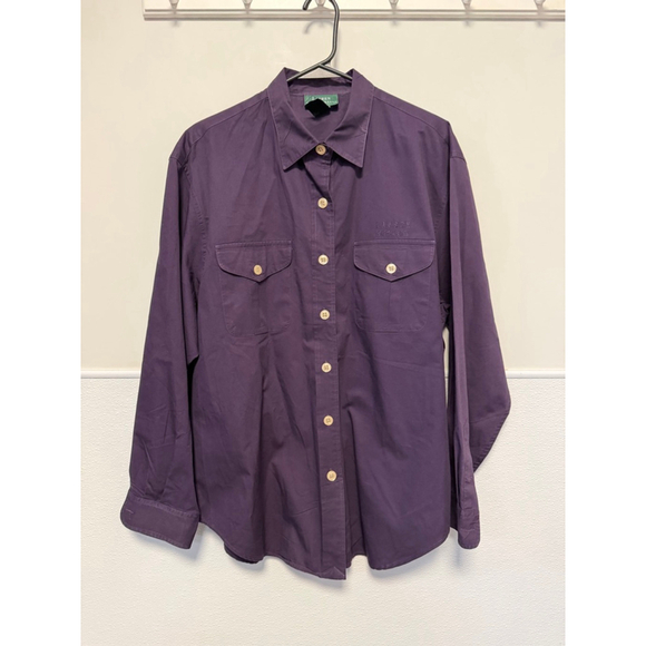 Lauren Ralph Lauren Other - Lauren Ralph Lauren Women’s Purple Long Sleeve Button Down Shirt Large Dress Top